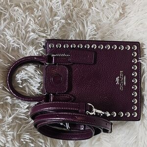 Coach CM248 Mini Tote Bag With Rivets Refined Leather